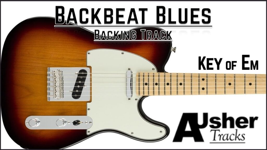 slow blues backing track in e